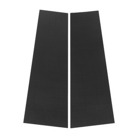 Hihaha Door Pillar Window Trim for Ford Bronco Offroad 4 Door 21-23 / Car Front Left Right Side Outer Post Pillar Trim Cover/Anti Scratch Stickers / 2 Pcs Black Carbon Fiber