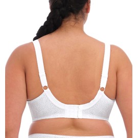 Elomi Women's Plus Size Morgan Banded Underwire Stretch Lace Bra, White, 36K