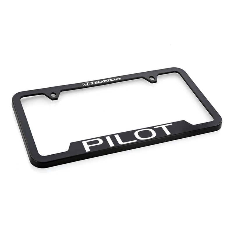 Honda Pilot UV Printed Black Plastic License Plate Frame