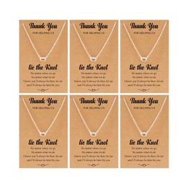 2/4/6 Pcs Bridesmaid Necklace for Women Love Knot Necklace from Bride Jewelry Bridesmaid Gifts for Teen Girls Wedding Gifts Set