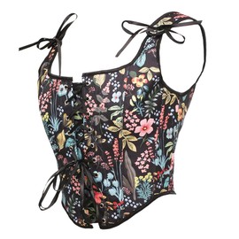 Bslingerie Floral Print Vintage Gothic Disguise Corset Top Shapewear