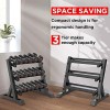 Unbranded 3-Tier Dumbbell Rack Solid Steel Home Gym Weight Storage