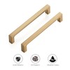Ravinte Champagne Bronze Kitchen Square Cabinet Handles 5 Inch 10