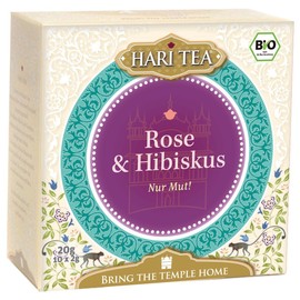 Hari Tea Nur Mut / Das schaffst du Rose & Hibiskus, Pack of 2 (2 x 20 g) - Organic