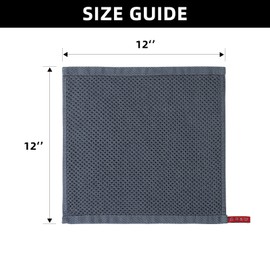 SFTXEY 100% Cotton Kitchen Dish Cloths, 10-Pack Waffle Weave Dish Towels, Ultra Soft Absorbent Quick Drying for Kitchen Towels Set Dish Rags, 12x12 Inches(Dark Gray)