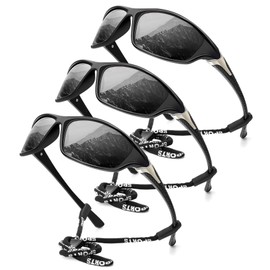 QALLY Polarized-Sunglasses-Men Sports Mens-Sunglasses: Sun-Glasses with UV400 Protection for Driving Golf Fishing Running