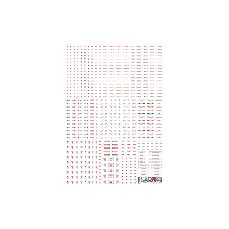 HiQparts 1/144 RB03 Caution Decal Red & Gray 1 Piece