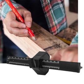 Parallel Marking Gauge, Adjustable 0, 150mm Woodworking Tool for Ceramic Tiles, Glass with Scale, Steel Needle