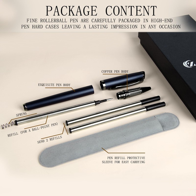 Liquid Ink Rollerball Pen, Metal Pen, Smooth Writing, Stylish Design,