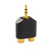 CERRXIAN LEMENG (2-Pack of) Gold Plated 3.5mm Stereo to 2-RCA