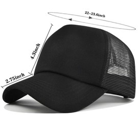 5 Pieces Vintage Washed Plain Baseball Cap Distressed Dad Golf Hat for Men Women (5 Black)