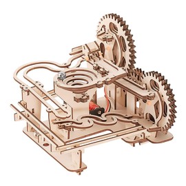 Sarini Marble Run 3D Wooden Puzzle,Self-Assemble Mechanical Gear Drive,Electrical 3D Wooden Puzzle,Marble Run 3D Wooden Puzzle,Mechanical Model Building Craft