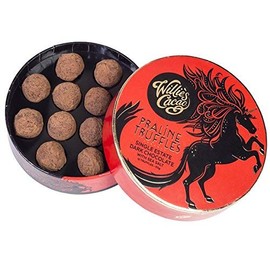Willie's Cacao Praline Truffles - Single Estate Dark Chocolate with Sea Salt 110g (Pack of 2)