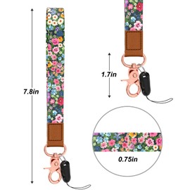 Rimilak Wristlet Keychain, Wrist Lanyard Key Chain for Women Men Car Keys ID Badges Card Wallet Phone Camera