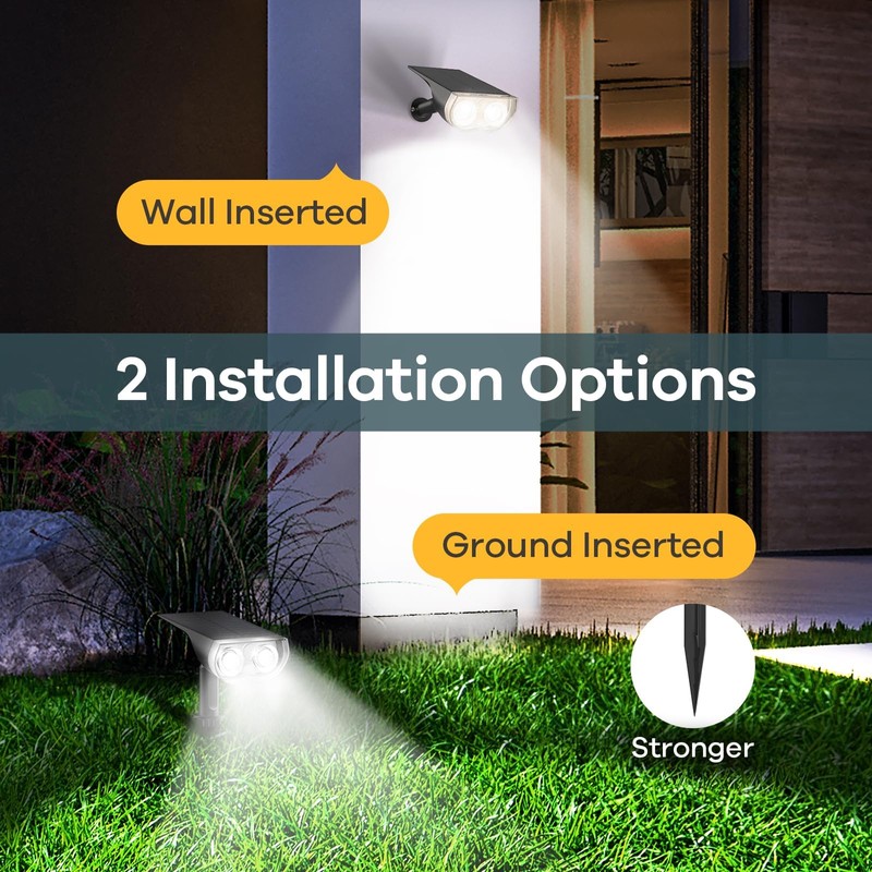 Linkind Solar Lights Outdoor Waterproof IP67, StarRay Dusk-to-Dawn Outdoor Solar