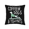 Cute Coffee Dogs & Yoga Mats Funny Yoga Workouts Instructors