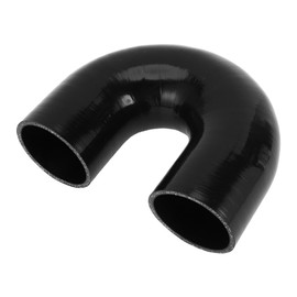 X AUTOHAUX 1 Pcs 70mm/2.75" ID 120mm/4.72" Length 180 Degrees Black Car Silicone Hose Coolant Hose Universal