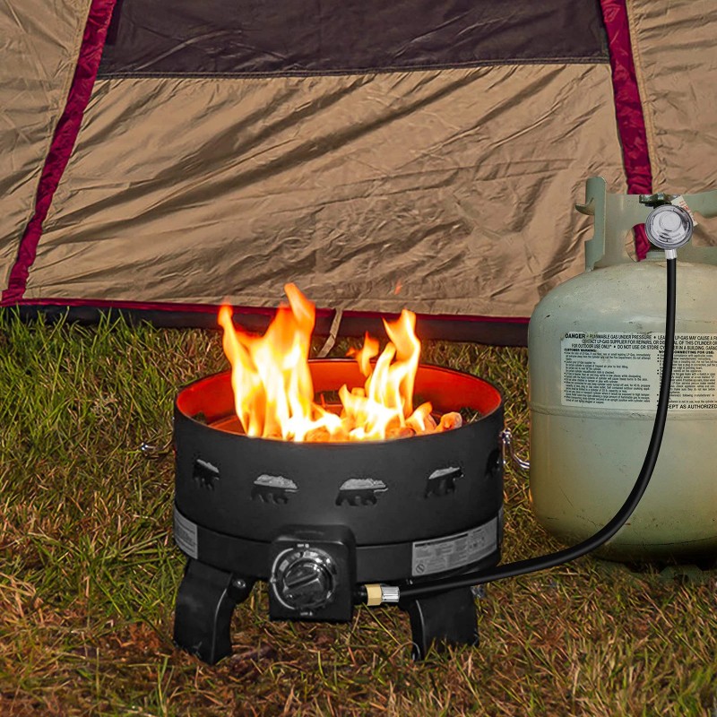 Stanbroil 4FT QCC1 Vertical Low Pressure Propane Hose and Regulator