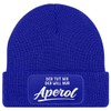 MoonWorks® Herren Beanie mit Patch Lieblingsgetränk Party Strickmütze Spruch Aufdruck