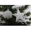 6pc Large Glitter & Matte Heart Baubles - Great Christmas