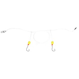Sea Striker PPR20 Pompano 2-Drop Circle Hook Rig, #2/0 E.C. Circle, One Size, Yellow Floats