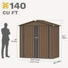 DWVO 6x4ft Storage Shed for Outdoors, Metal Sturdy Weatherproof Tool