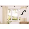 HOMEELABADOR®Curtain Pole Rod Bracket Pipe Holder Heavy Duty Drapery Ring