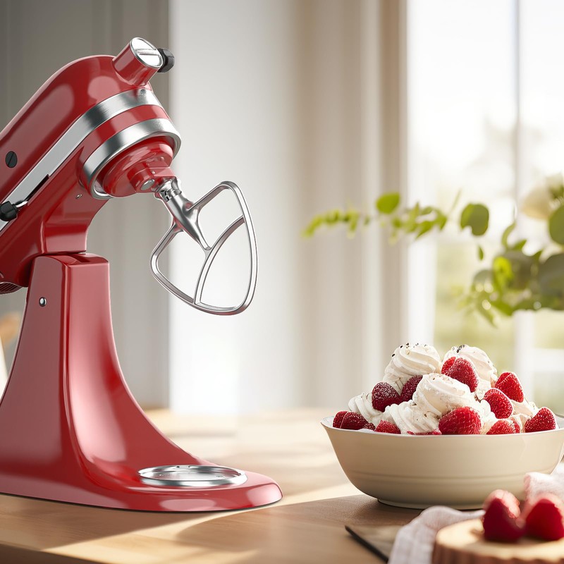 Stainless Steel Flat Beater for KitchenAid Mixer, Paddle Attachment for