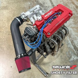 VR racing 4" inch Air Intake Skunk2 Filter for Honda Civic Integra B D H Wrinkle Black