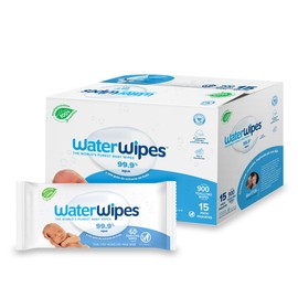 WATERWIPES, Toallitas Húmedas Originales para Bebés, Limpieza y Comodidad, Hipoalergénicas, 15 Paquetes Incluidos