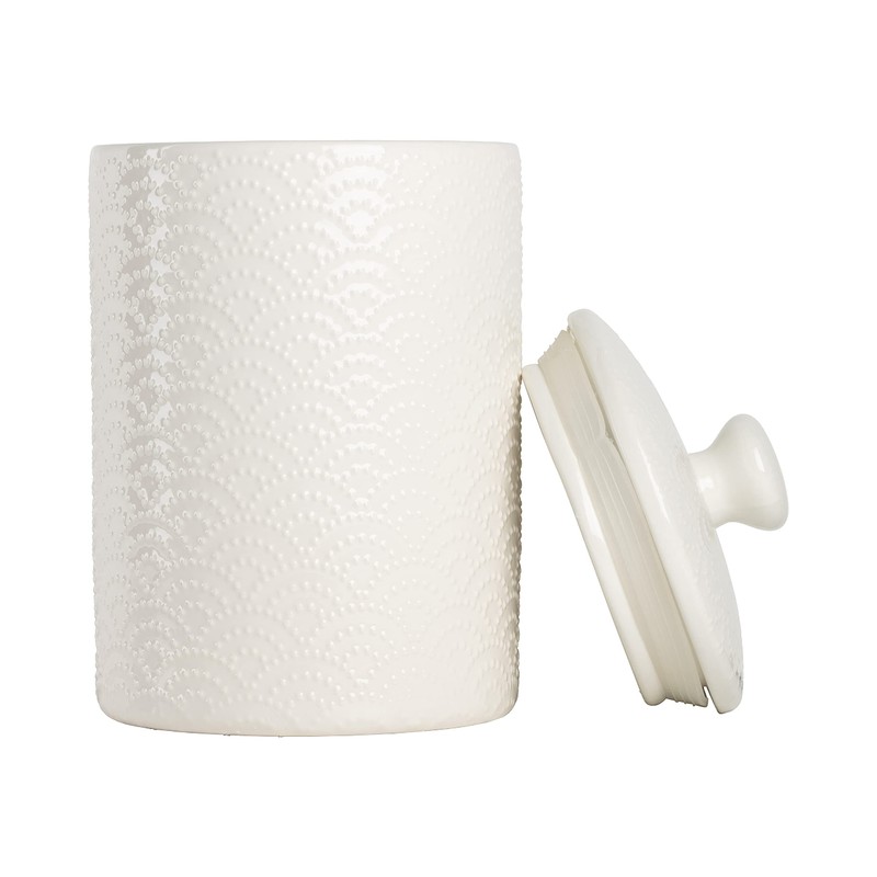 10 Strawberry Street CAN WHT Kitchen Canister Set, 3 Piece,