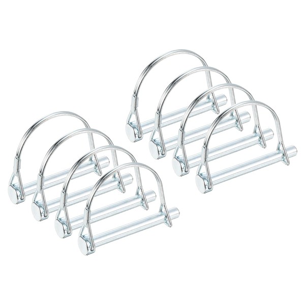 PATIKIL Trailer Coupler Pin 5/16x2-3/4", 8 Pcs Wire Lock Pin