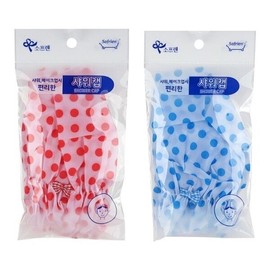 도트 패턴 샤워캡 색상랜덤 성인용 욕실용품 Dot Pattern Shower Cap Assorted Colors Adult Bathroom Accessories