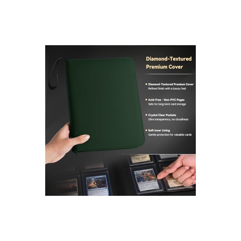 Carpeta Toploader de 4 bolsillos para tarjetas Toploader rígidas de