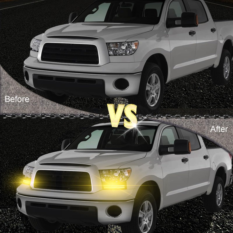 BINQIGOO LED Daytime Running Light Compatible with Toyota Tundra 2007-2013