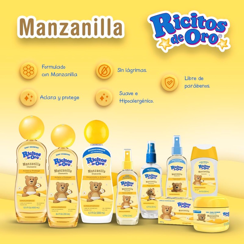 Ricitos de Oro, Acondicionador Manzanilla, 200 ml | Desenreda y
