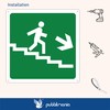 Pubblimania Emergency Exit Stairs Right 20 x 20 cm |