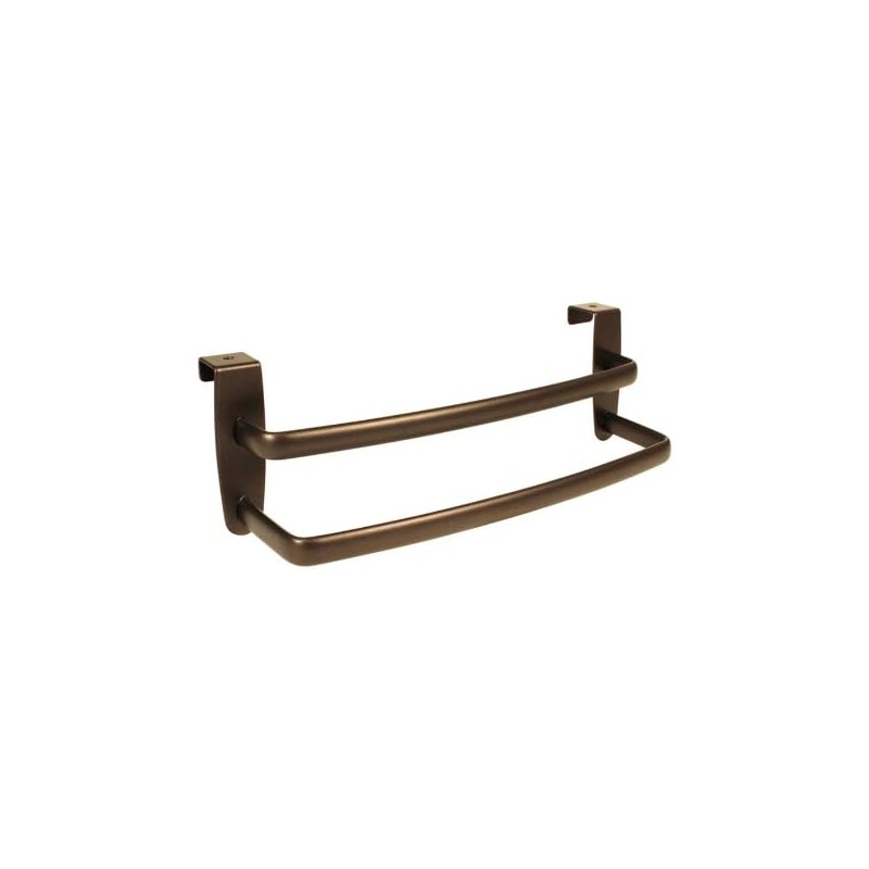 InterDesign Axis Over The Cabinet Towel Bar, Double 9-Inch, Bronze