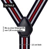 DonDon Men's Fashion Braces Suspenders 2,5 cm 1,0" Wide with