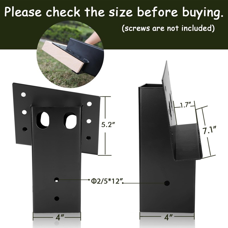 TFMUZERT Elevator Bracket, Deer Stand Brackets 4x4, Deer Blind Bracket