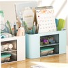 ABOOFAN Transparent Desk Organizer with Drawer Multi Functional Storage Box