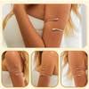 Hebterrka Golden Spiral Arm Cuff for Women, Upper Arm Gold