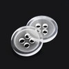 dophee 100pcs Plastic White Buttons for Crafts, 4 Holes Round