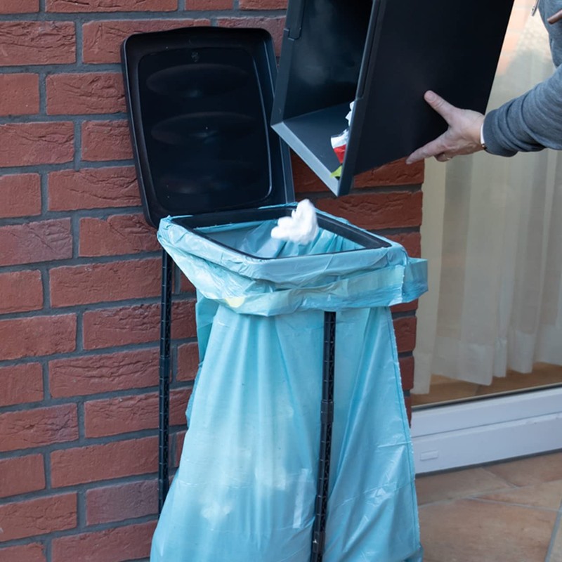 120 L Blue Bin Liners with Drawstring (120 L, Blue,