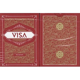 Visa Playing Cards Poker Size Deck USPCC Custom Limited Edition (Red)