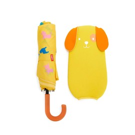 balvi Puppymbrella Yellow Children's Umbrella Velvet Neoprene Cover in the Shape of a Dog Made of Nylo, yellow