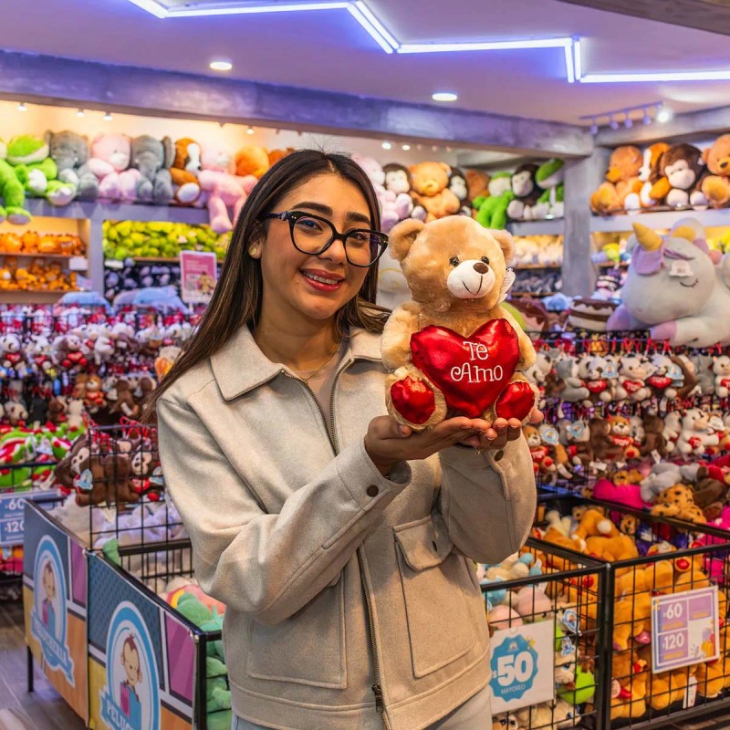 Oso Osito Clásico De San Valentín Corazón Pelucheria