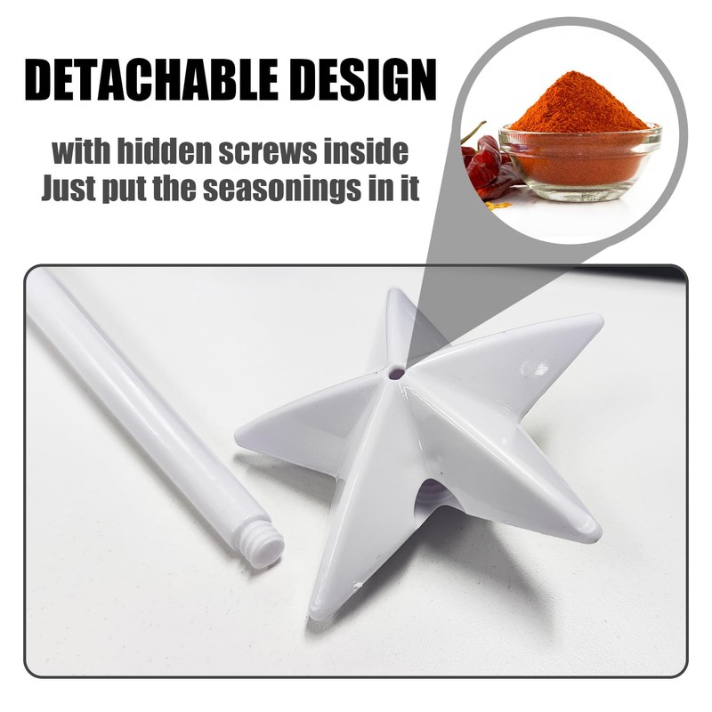 2 Pieces Single Hole Spice Bottles, Star Shaped Spice Sticks,