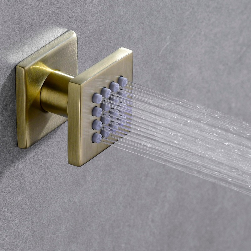 4 pcs Brass Square Body Spray Shower Jets High Pressure