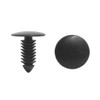 MANSHU 200 Pcs Black Plastic Push Clip Fasteners, 7mm Hole